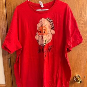 Plus Size Christmas Jolly AF Santa T-Shirt